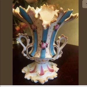 Antique Old Paris Vieux Fan Vase